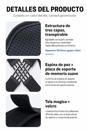 Corrector de Postura Inteligente — Alivio para Espalda y Cuello