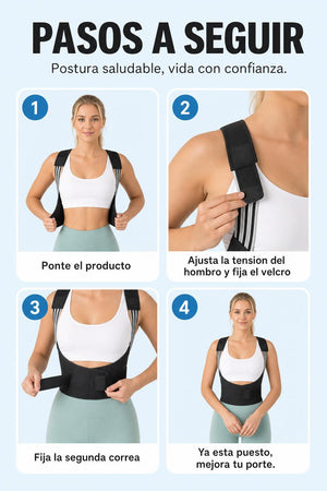 Corrector de Postura Inteligente — Alivio para Espalda y Cuello